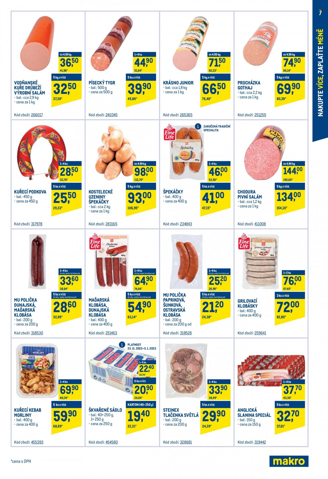 Leták MAKRO - 23.11.2022 - 31.1.2023. Strana 7