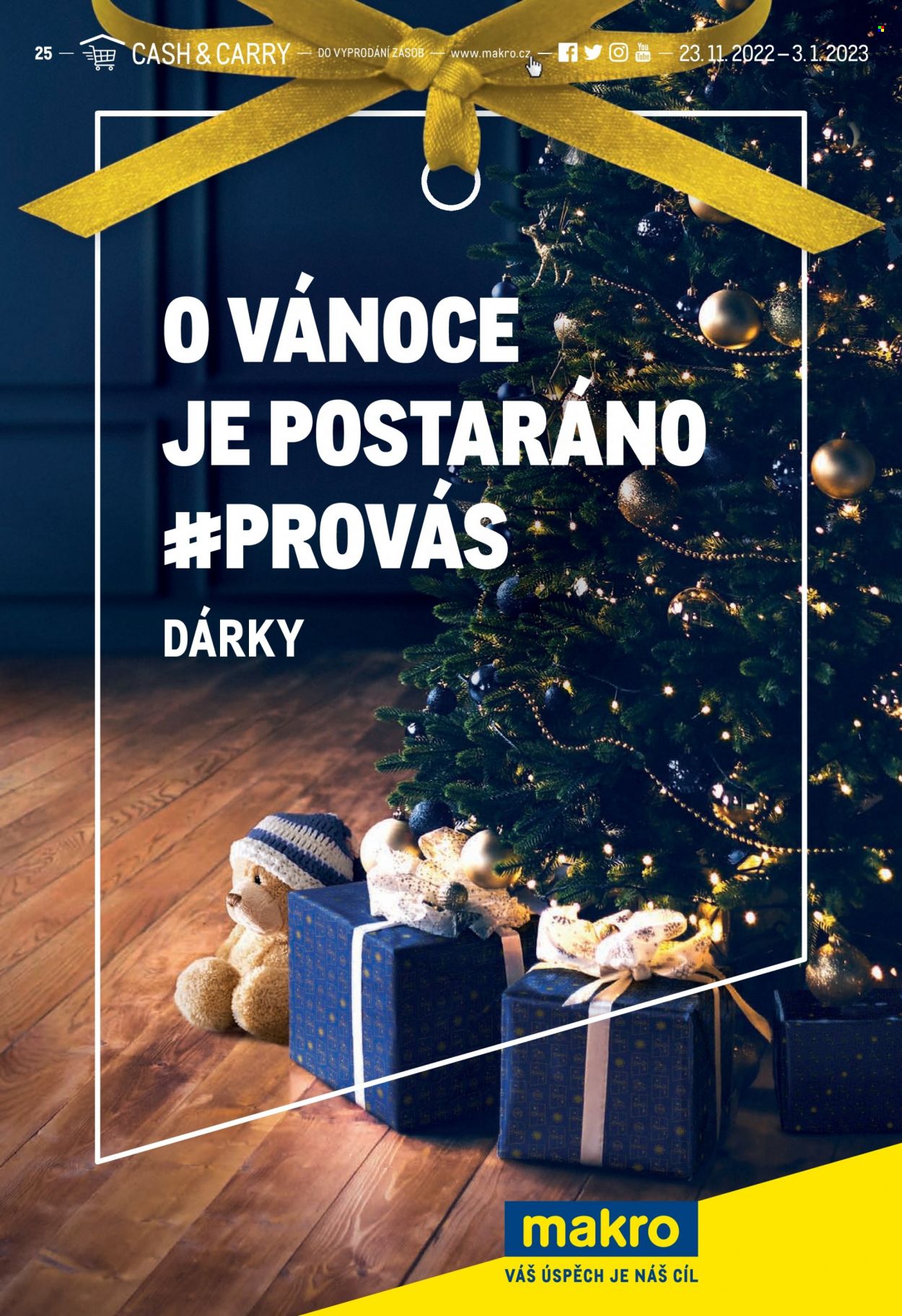 Leták MAKRO - 23.11.2022 - 3.1.2023. Strana 1