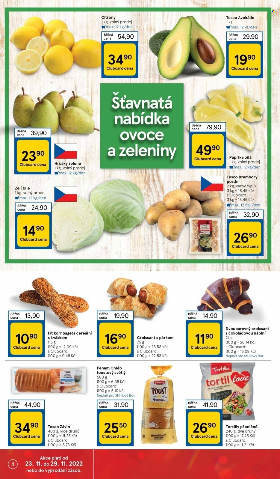 Leták TESCO supermarket - 23.11.2022 - 29.11.2022. Strana 4