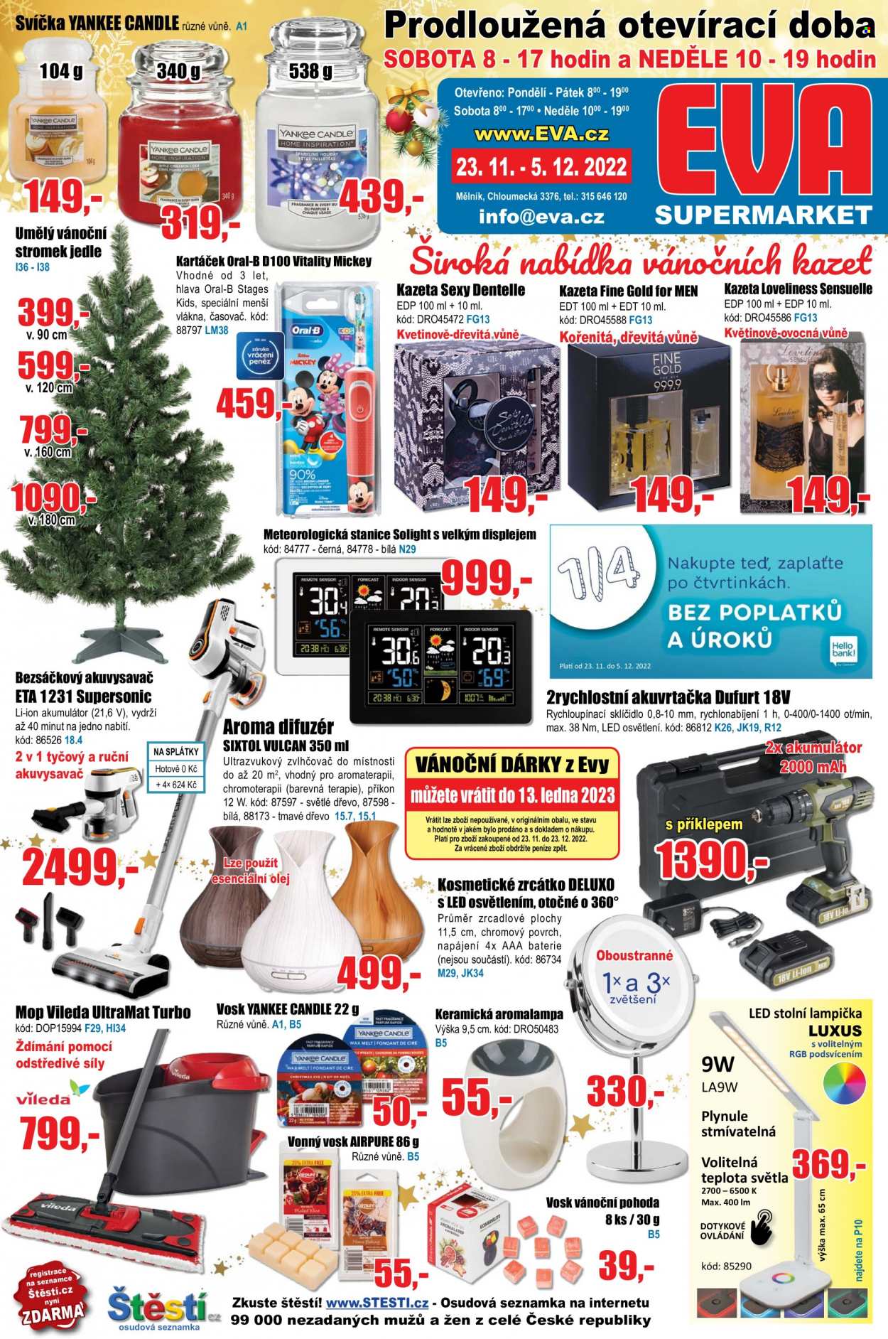 Leták EVA supermarket - 23.11.2022 - 5.12.2022. Strana 1