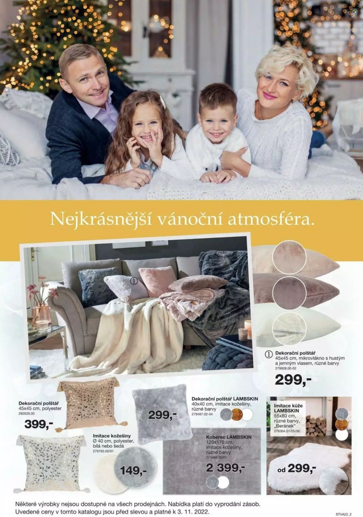 thumbnail - Leták SCONTO NÁBYTEK - Produkty v akci - polštář, dekorační polštář, koberec. Strana 2.