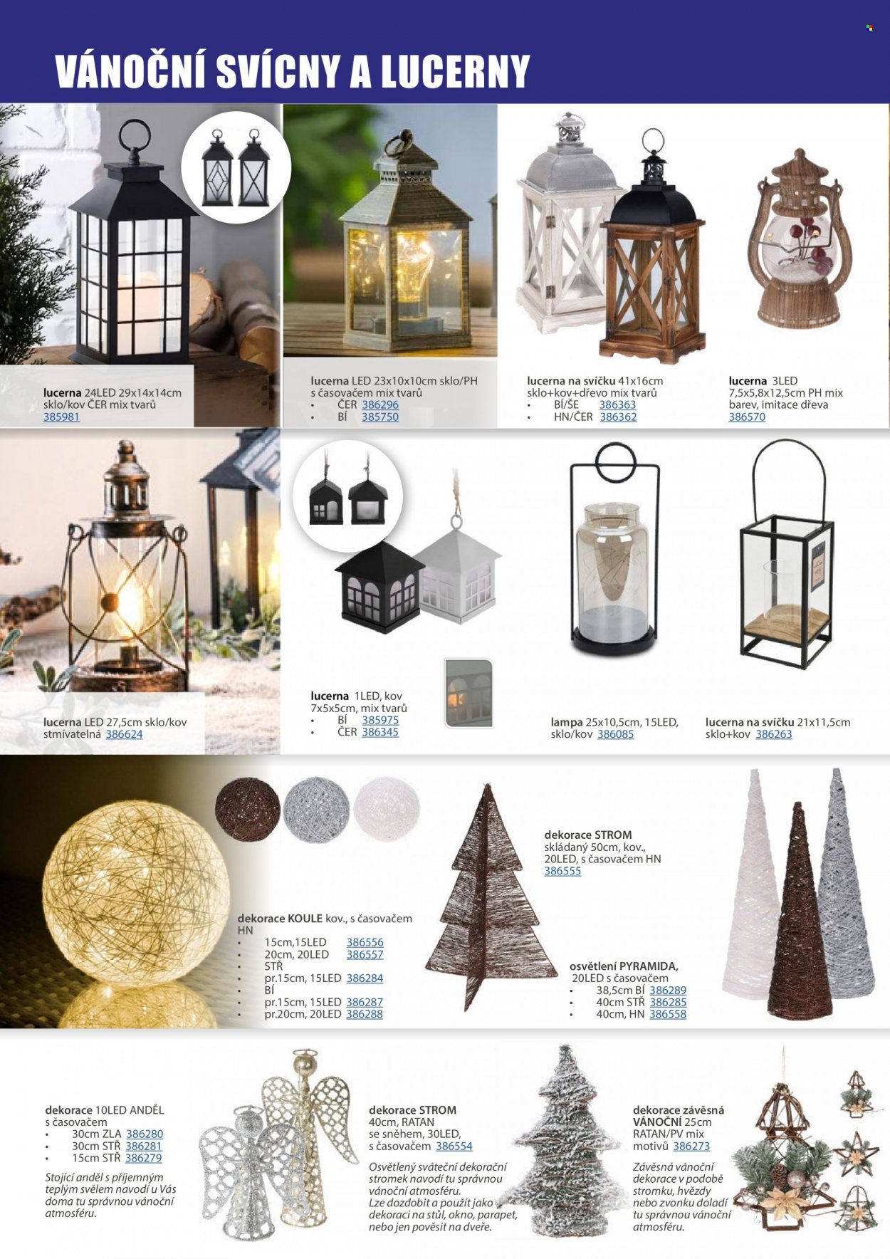 thumbnail - Leták M.A.T. - Produkty v akci - dekorace, lucerna na svíčku, svícen, vánoční dekorace, lampa, lucerna. Strana 6.