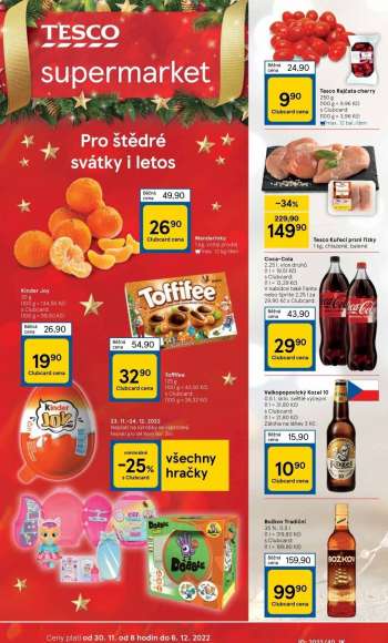 Leták TESCO supermarket