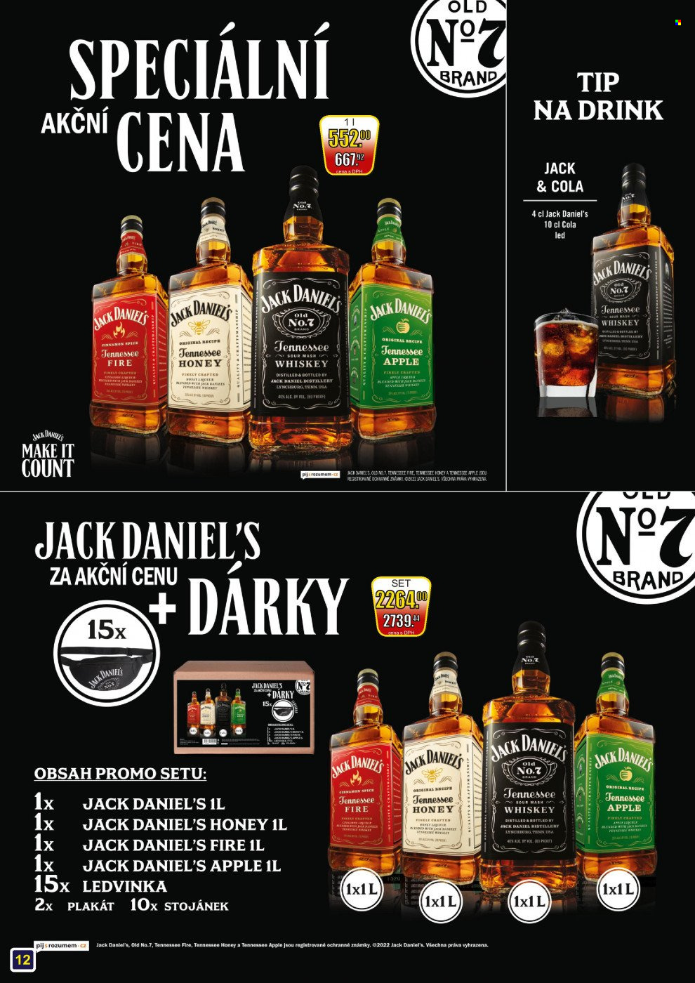 thumbnail - Leták Adam velkoobchod Šternberk - 1.12.2022 - 31.12.2022 - Produkty v akci - alkohol, míchaný nápoj, whisky, Jack Daniel’s. Strana 17.
