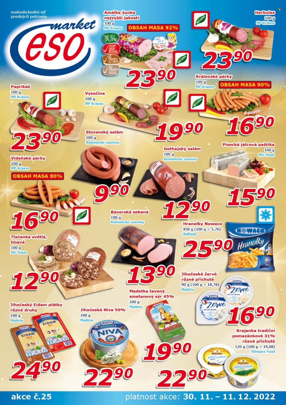 Leták ESO MARKET - 30.11.2022 - 11.12.2022. Strana 1