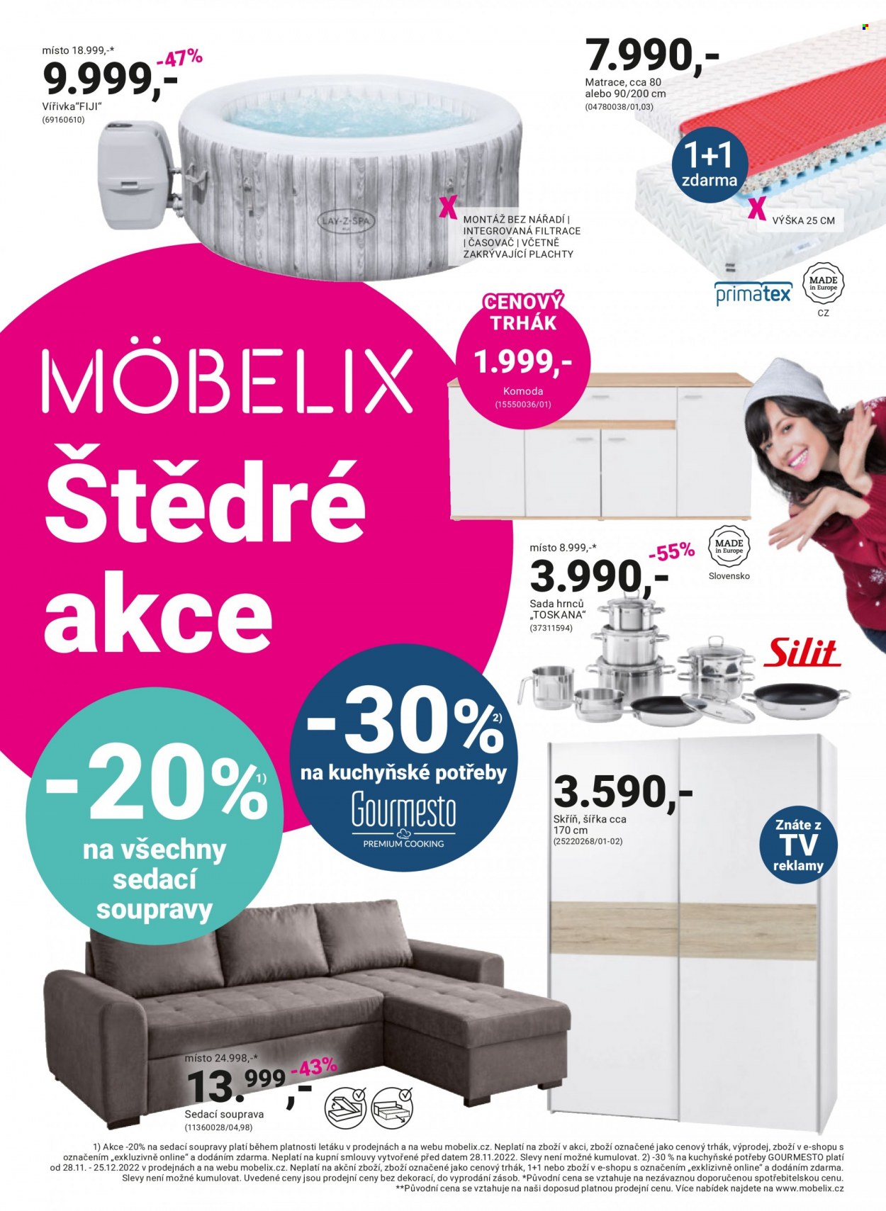 Leták MÖBELIX - 28.11.2022 - 11.12.2022. Strana 1