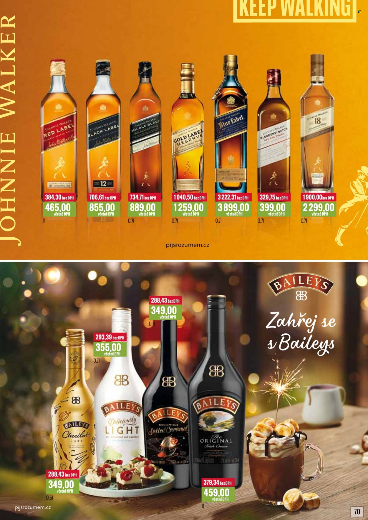 thumbnail - Leták Ratio - 1.12.2022 - 31.12.2022 - Produkty v akci - alkohol, whisky, likér, Johnnie Walker, Baileys, Red Label. Strana 71.
