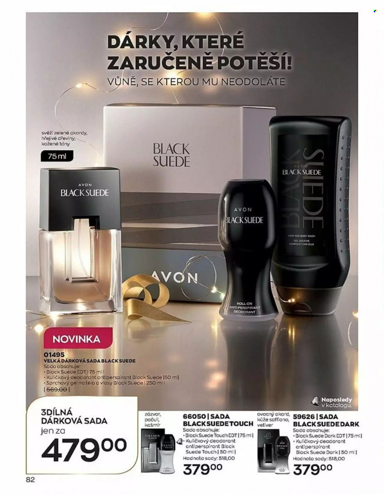 thumbnail - Leták AVON - 1.12.2022 - 31.12.2022 - Produkty v akci - sprchový gel, Avon, deodorant, antiperspirant, kuličkový deodorant, dárková sada. Strana 82.