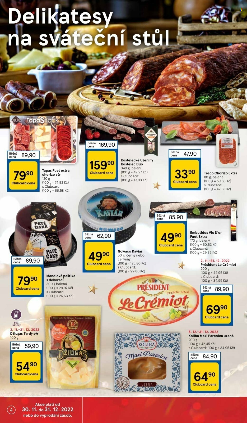 Leták TESCO supermarket - 7.12.2022 - 13.12.2022. Strana 4