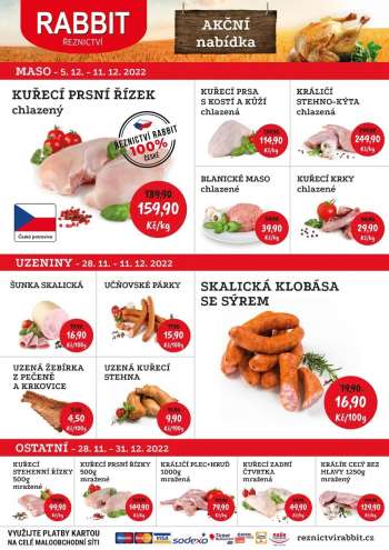 Leták RABBIT řeznictví - 5.12.2022 - 11.12.2022.