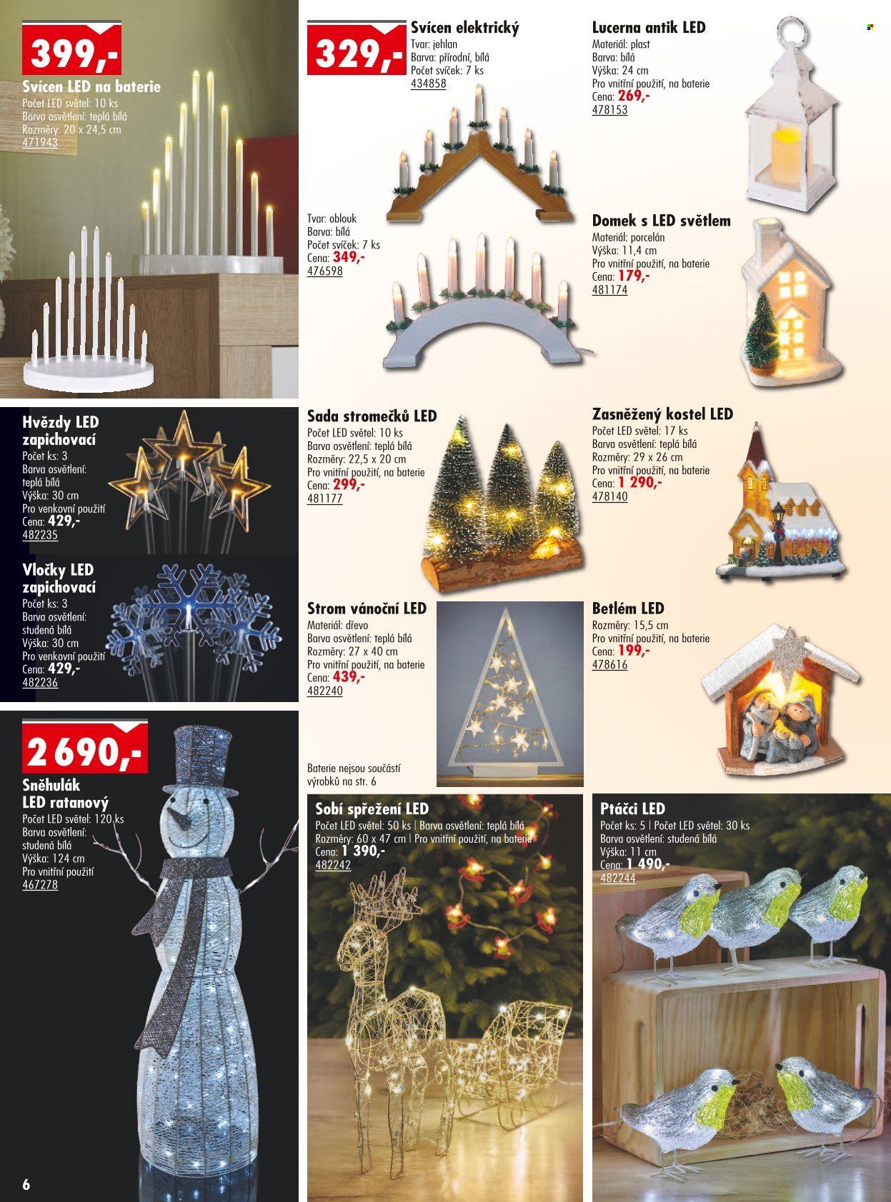 thumbnail - Leták UNI HOBBY - 1.12.2022 - 31.12.2022 - Produkty v akci - dekorace, svícen, betlém, vánoční dekorace, lucerna. Strana 6.