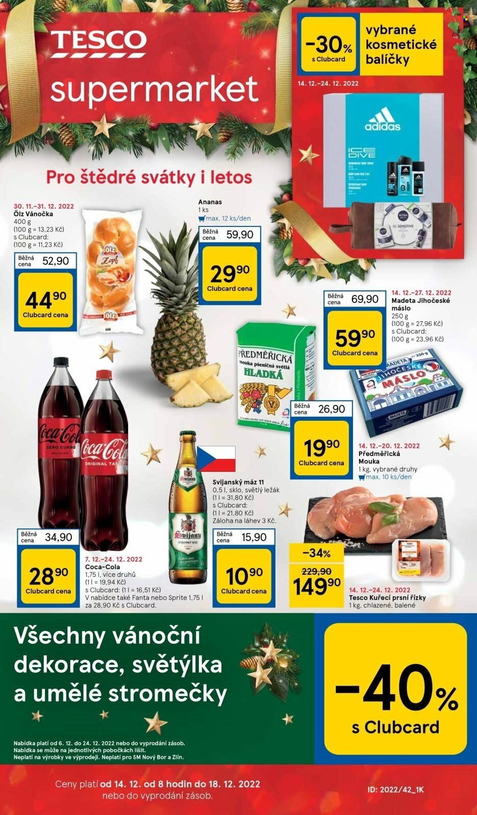 Leták TESCO supermarket - 14.12.2022 - 18.12.2022. Strana 1