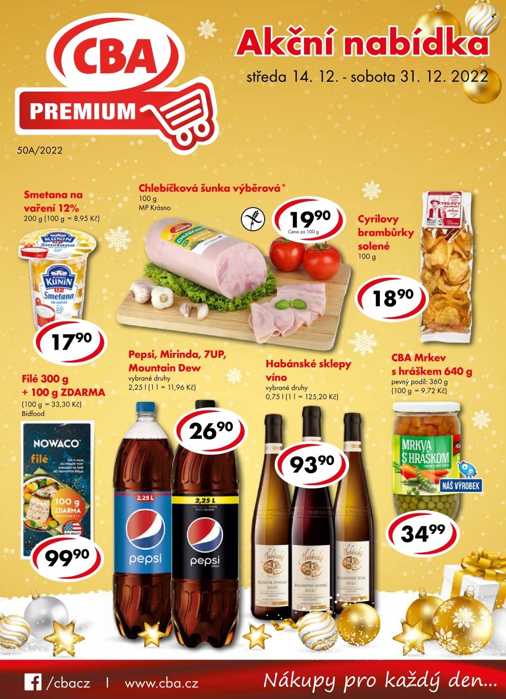 Leták CBA Premium - 14.12.2022 - 31.12.2022. Strana 1