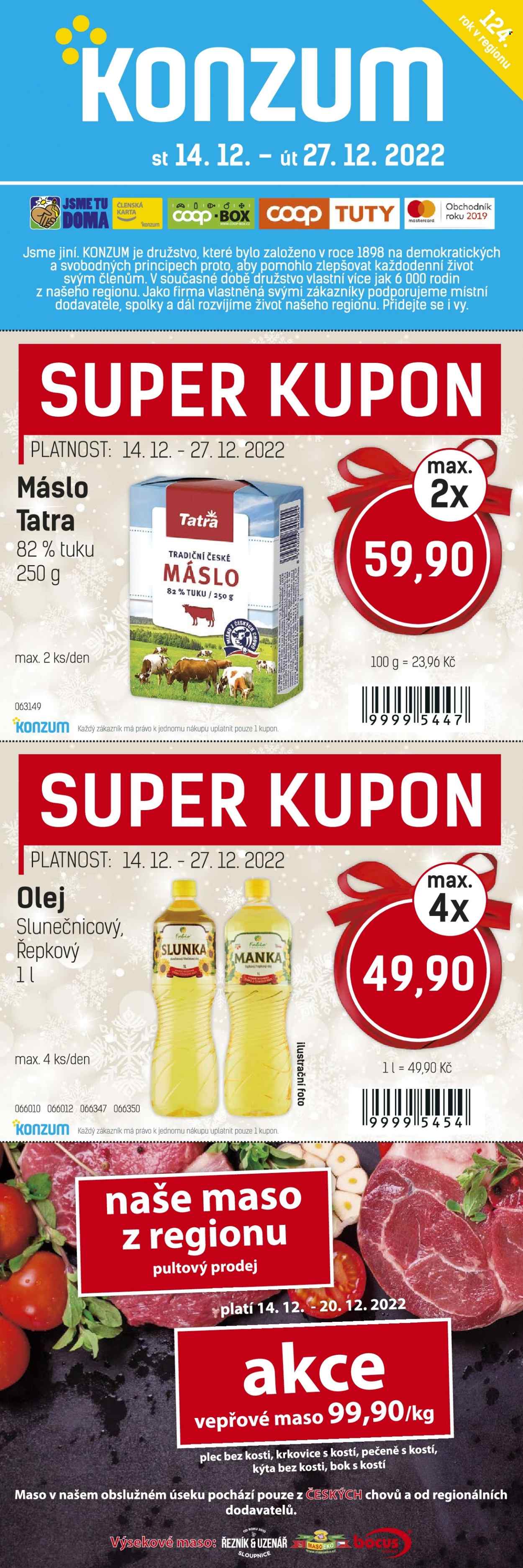 Leták Konzum - 14.12.2022 - 27.12.2022. Strana 1
