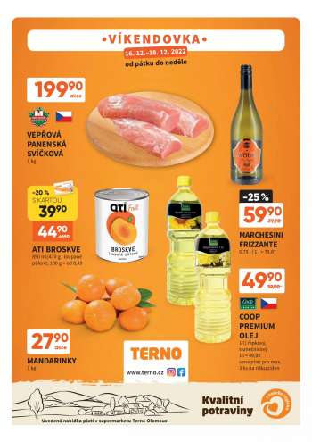Leták coop TERNO - 16.12.2022 - 18.12.2022.