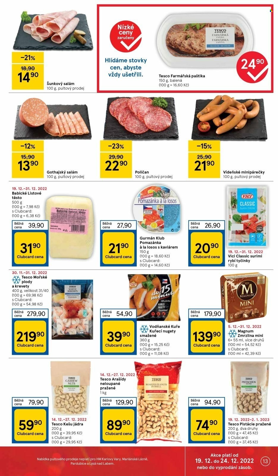 Leták TESCO - 19.12.2022 - 24.12.2022. Strana 13
