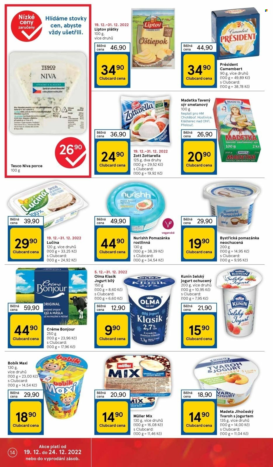 Leták TESCO - 19.12.2022 - 24.12.2022. Strana 14