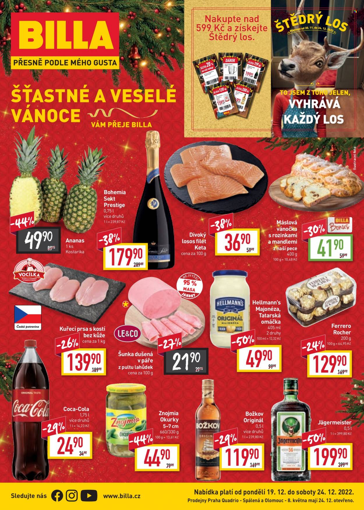 Leták BILLA - 19.12.2022 - 24.12.2022. Strana 1