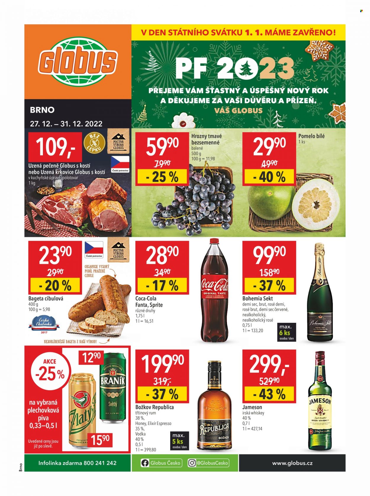 Leták Globus - 27.12.2022 - 31.12.2022. Strana 1