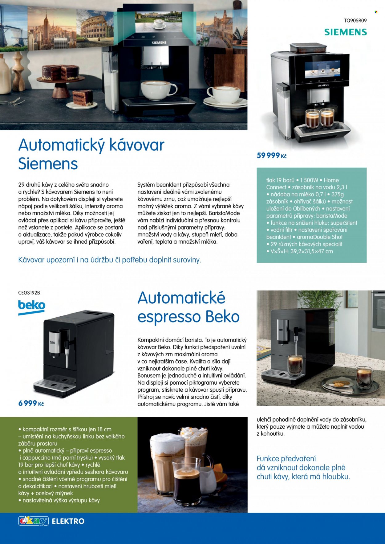 thumbnail - Leták OKAY - 6.12.2022 - 15.3.2023 - Produkty v akci - Siemens, Beko, Espresso, automatický kávovar, kávovar espresso, automatické espresso. Strana 2.
