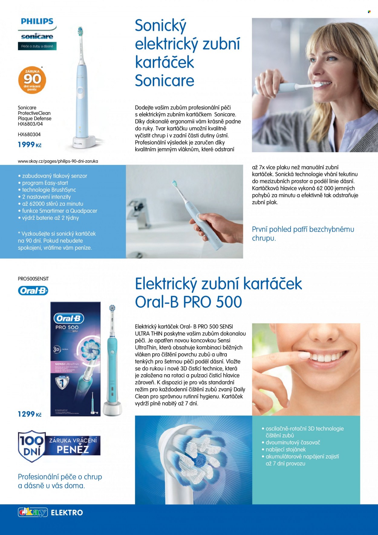 thumbnail - Leták OKAY - 6.12.2022 - 15.3.2023 - Produkty v akci - Philips, zubní kartáček, elektrický zubní kartáček, Oral-B, sonický kartáček. Strana 4.