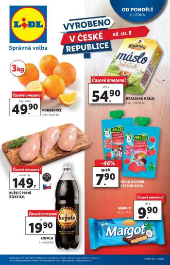 Leták Lidl - 2.1.2023 - 8.1.2023.