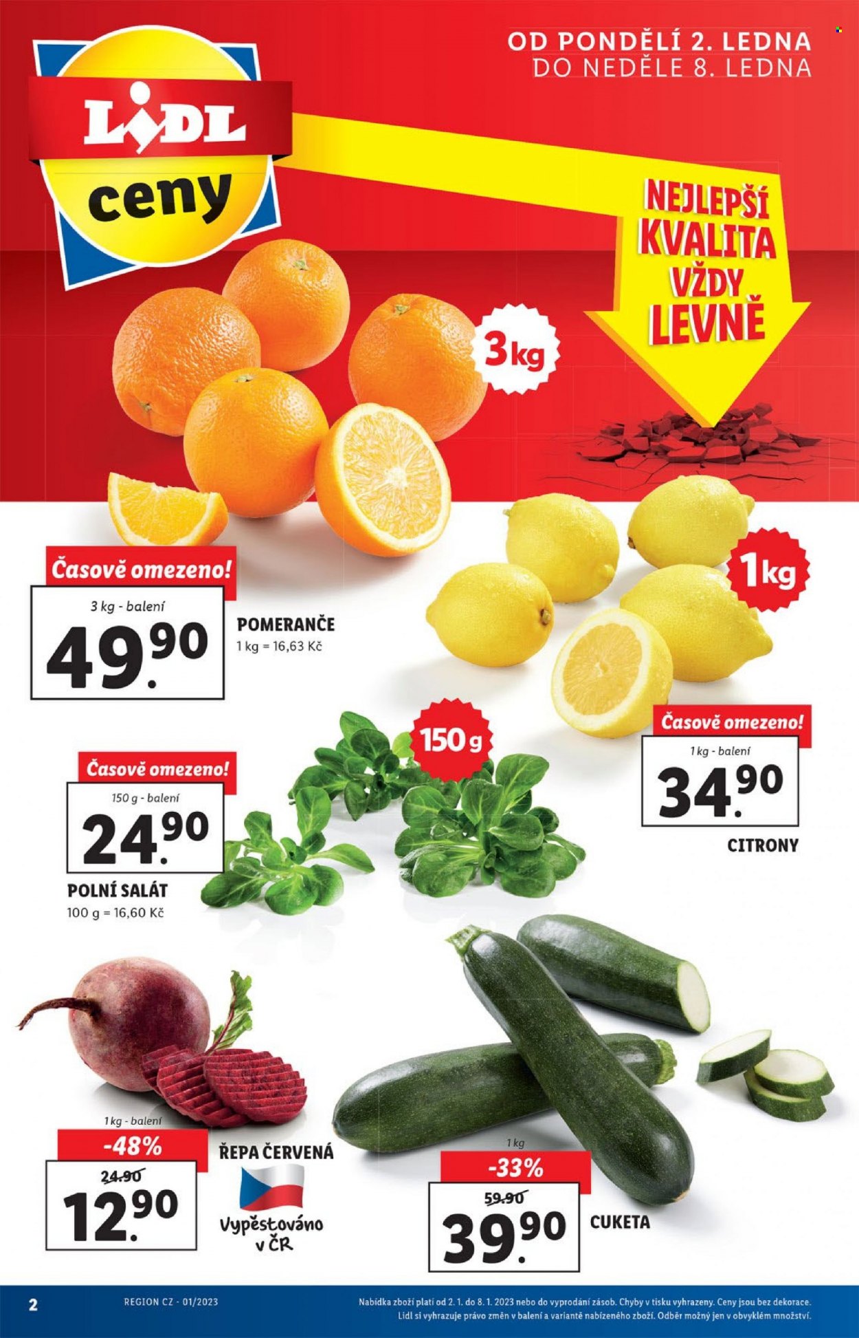 Leták Lidl - 2.1.2023 - 8.1.2023. Strana 2