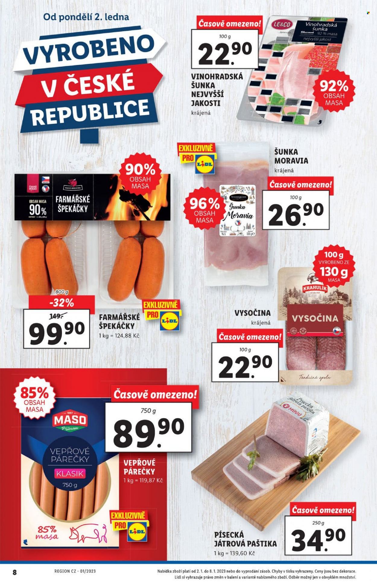 Leták Lidl - 2.1.2023 - 8.1.2023. Strana 8