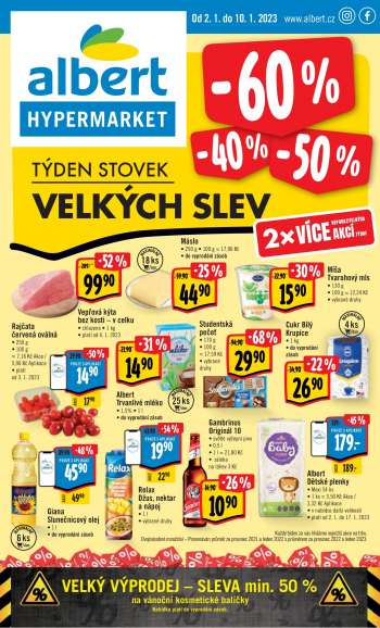 Leták Albert Hypermarket - 2.1.2023 - 10.1.2023.