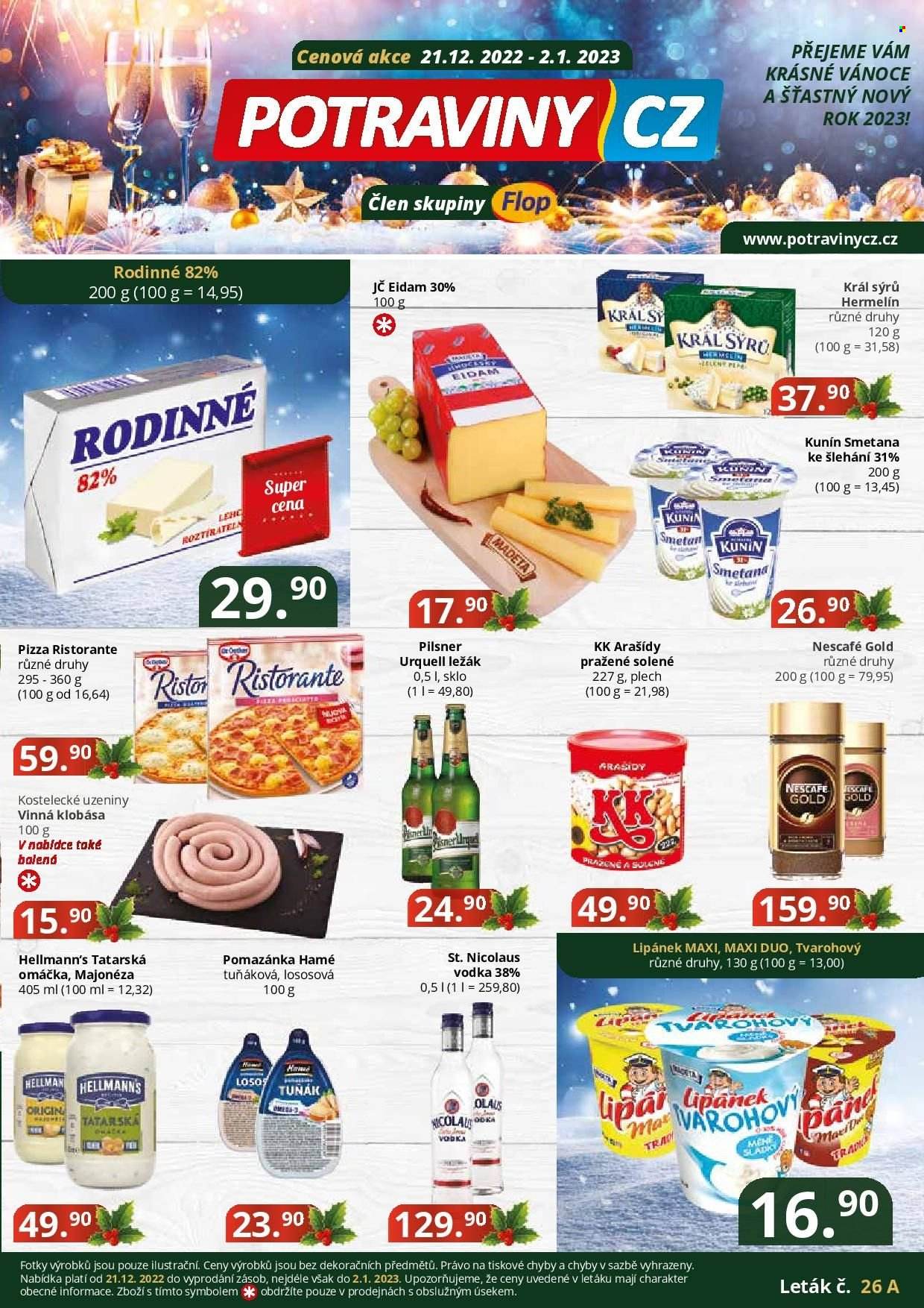 Leták Potraviny CZ - 21.12.2022 - 2.1.2023. Strana 1