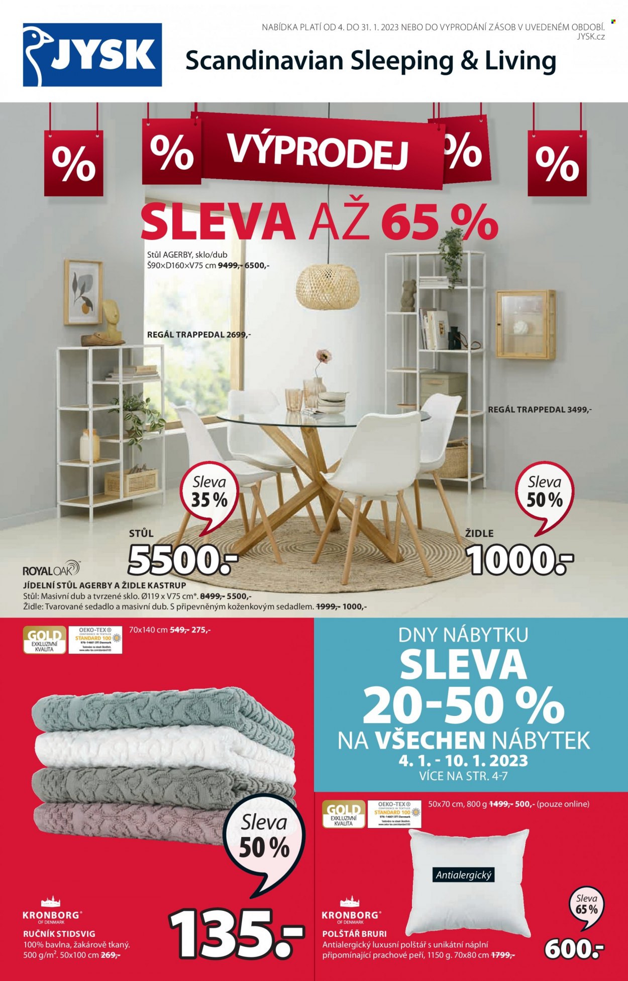 Leták JYSK - 4.1.2023 - 31.1.2023. Strana 1