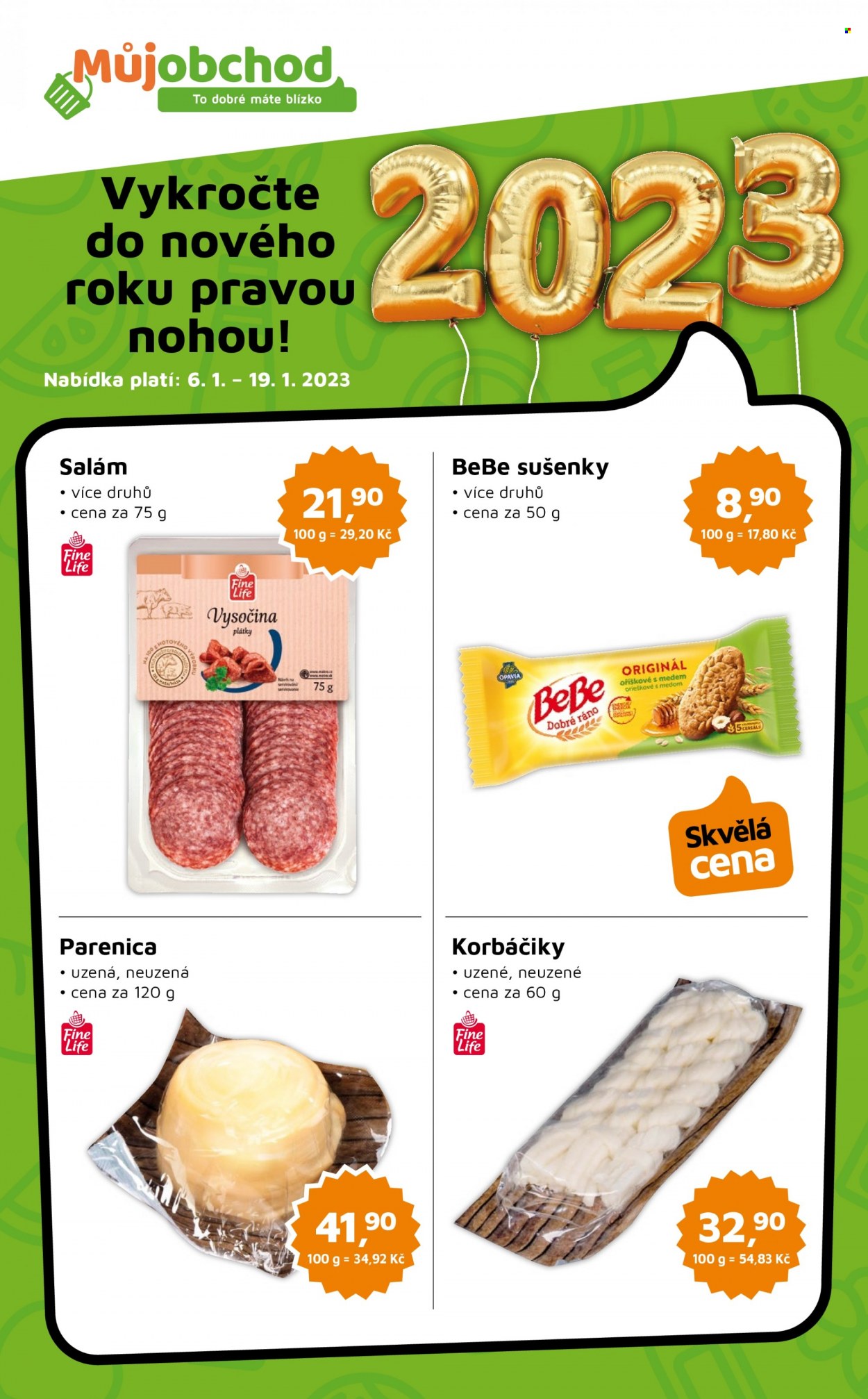Leták Můj obchod - 6.1.2023 - 19.1.2023. Strana 1