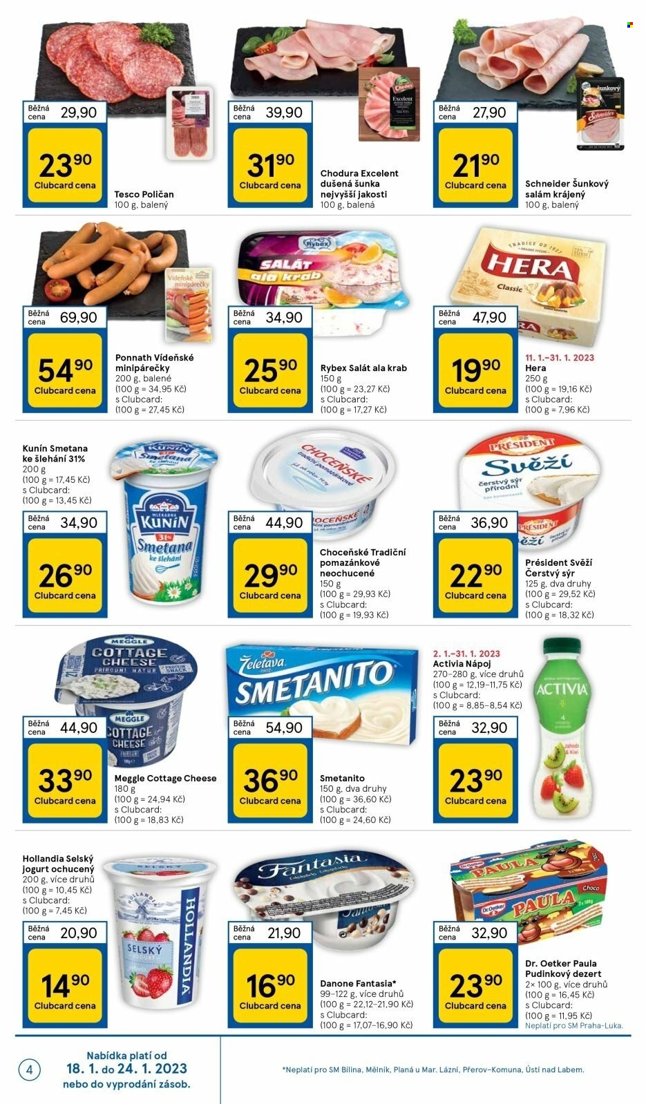 Leták TESCO supermarket - 18.1.2023 - 24.1.2023. Strana 4