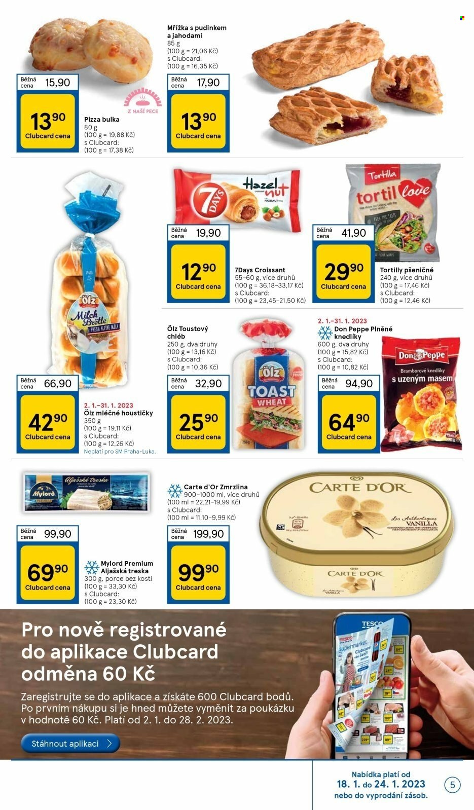 Leták TESCO supermarket - 18.1.2023 - 24.1.2023. Strana 5