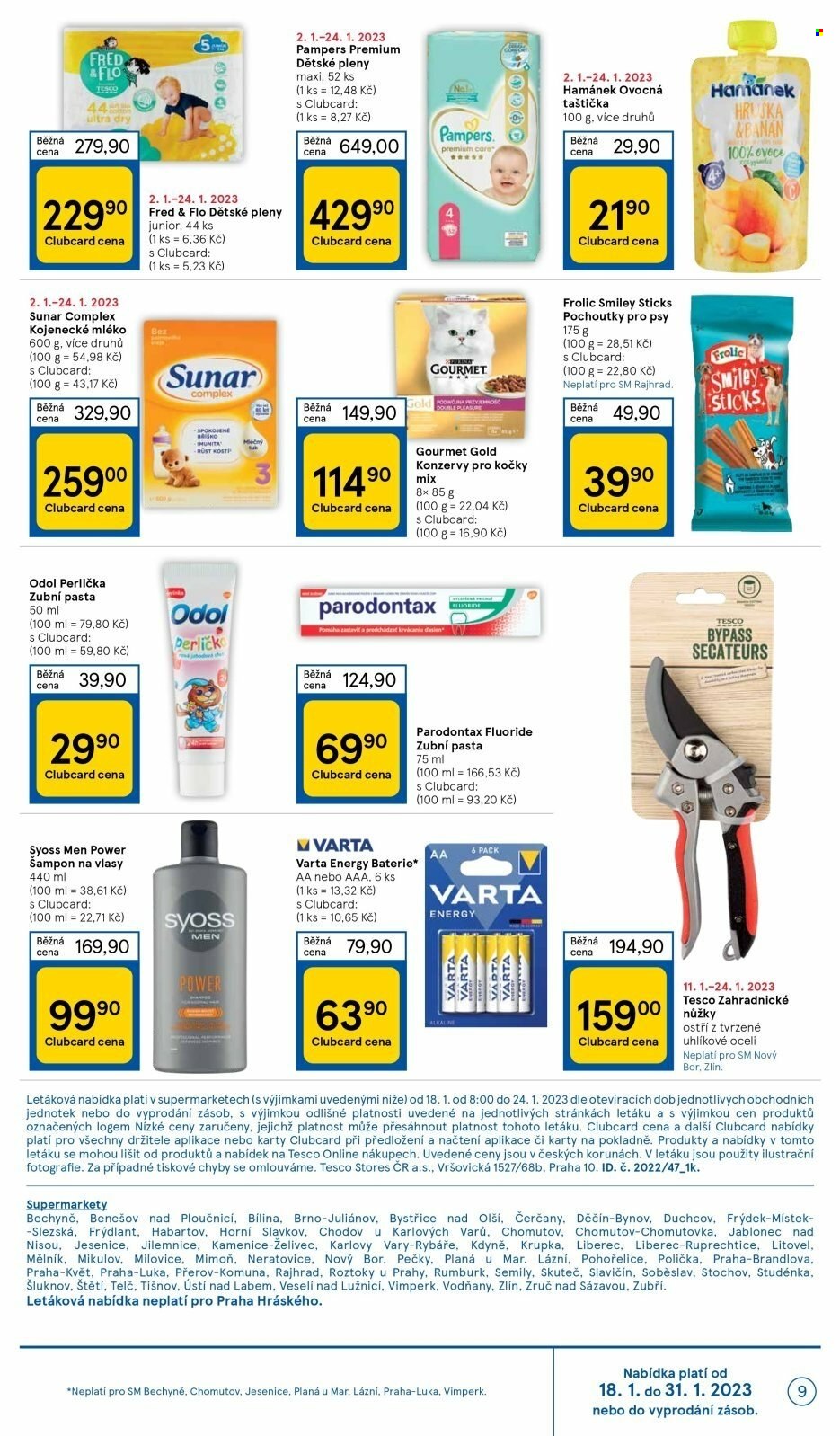 Leták TESCO supermarket - 18.1.2023 - 24.1.2023. Strana 9