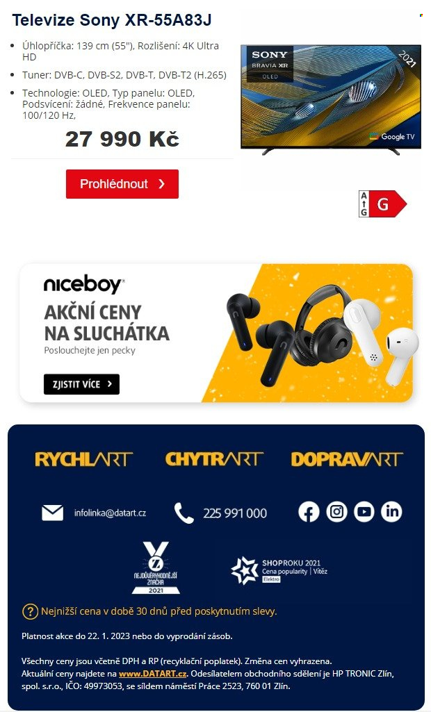 Leták DATART - 17.1.2023 - 22.1.2023. Strana 2