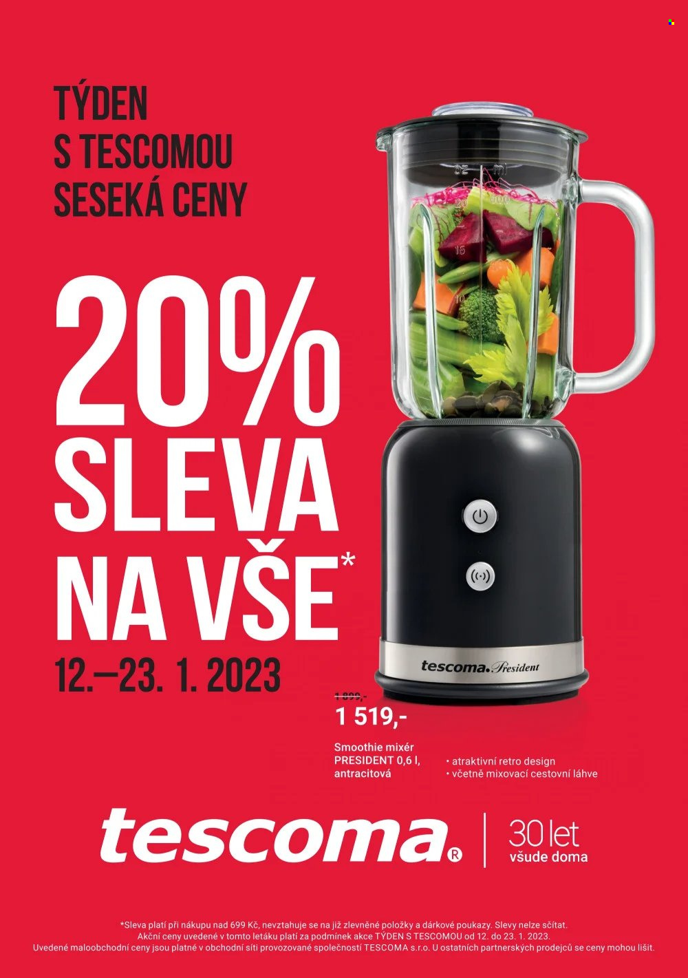 Leták Tescoma - 12.1.2023 - 23.1.2023. Strana 1
