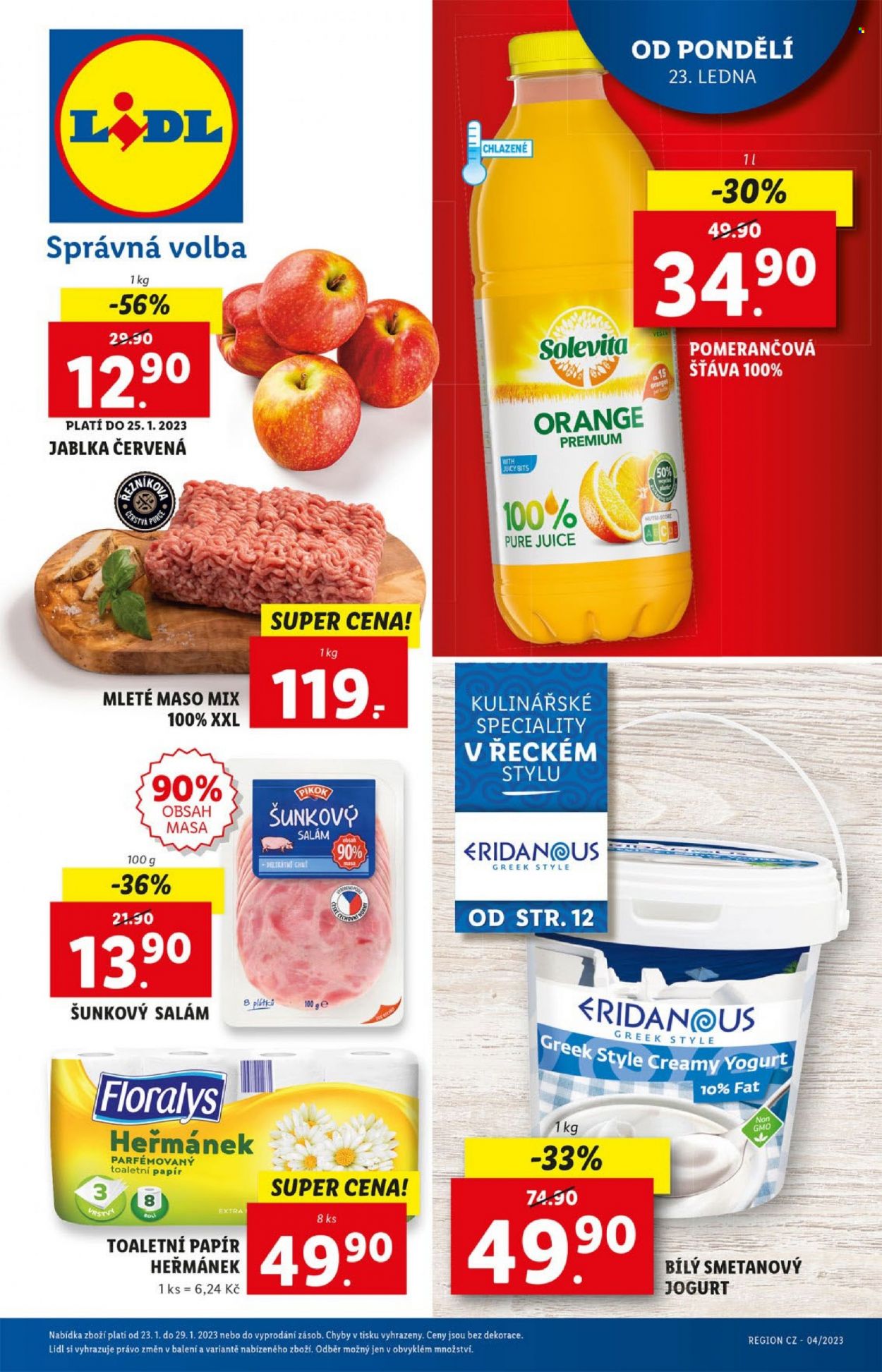 Leták Lidl - 23.1.2023 - 29.1.2023. Strana 1