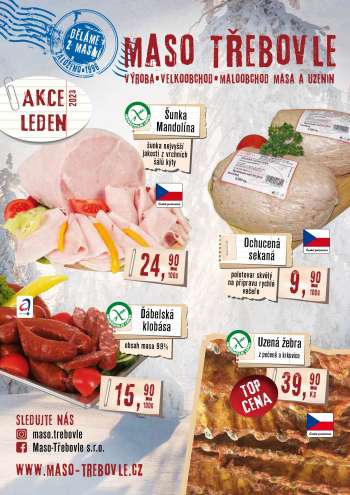 Leták Maso Třebovle - 1.1.2023 - 31.1.2023.