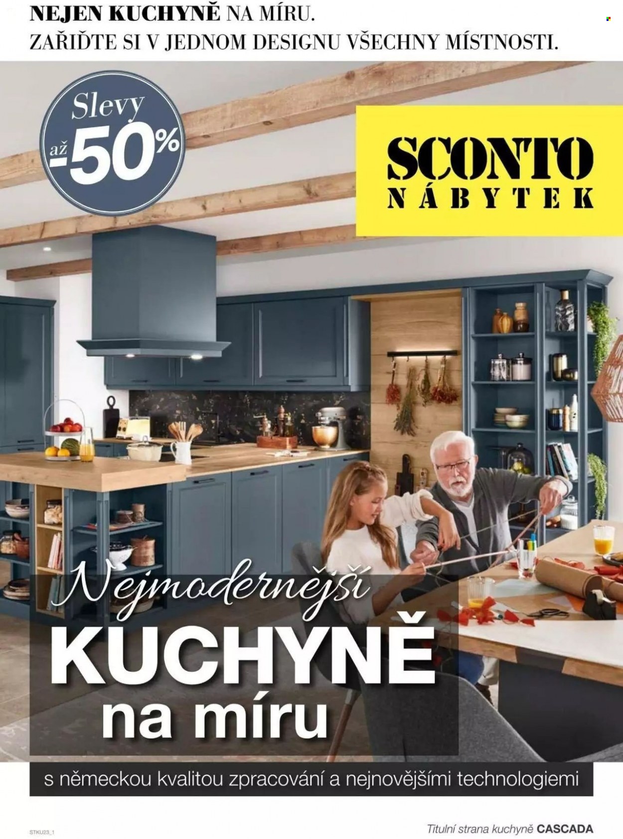 thumbnail - Leták SCONTO NÁBYTEK - Produkty v akci - kuchyně na míru. Strana 1.