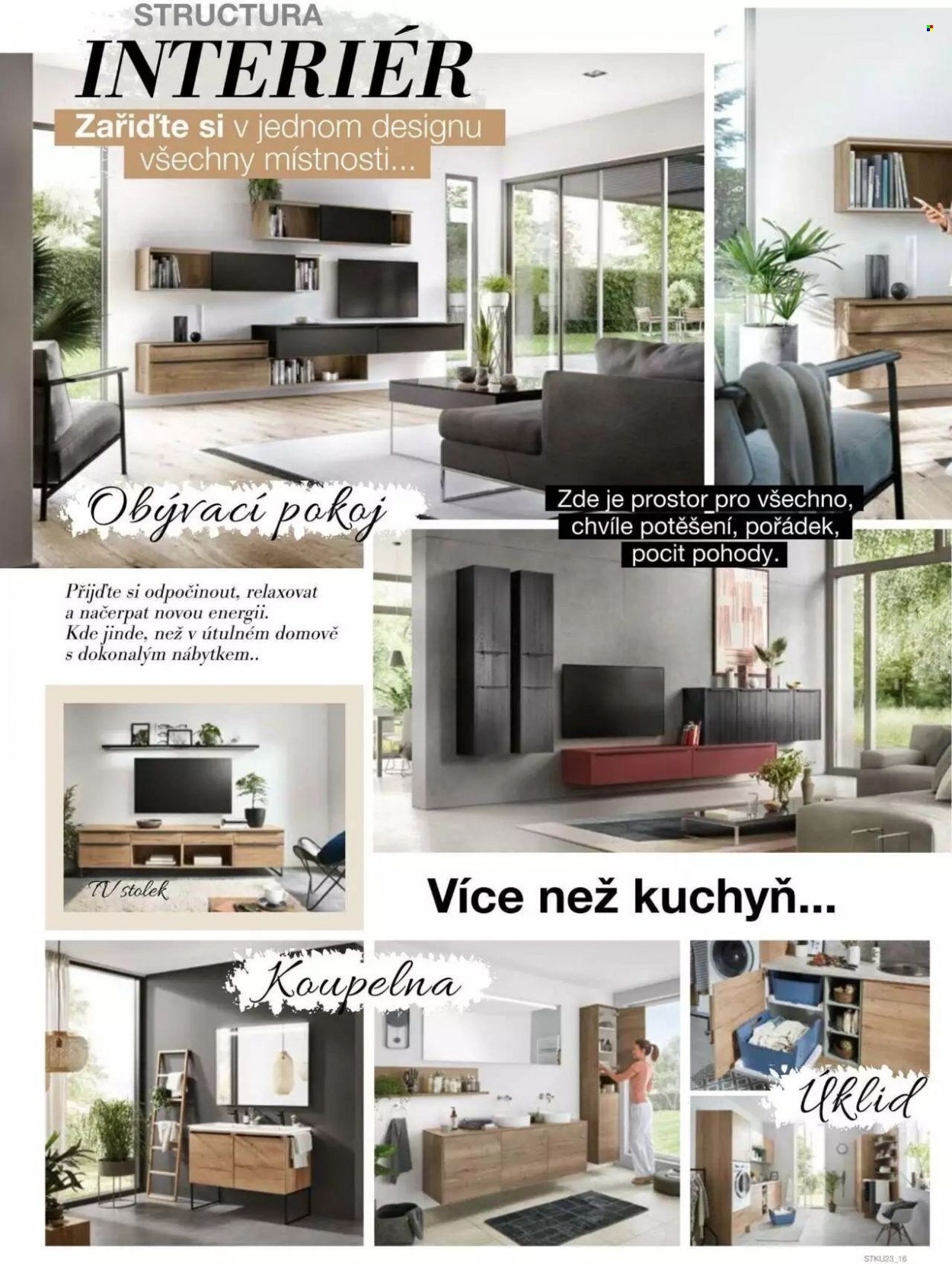 thumbnail - Leták SCONTO NÁBYTEK - Produkty v akci - stolek, tv stolek. Strana 16.