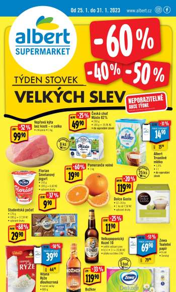 Leták Albert Supermarket - 25.1.2023 - 31.1.2023.