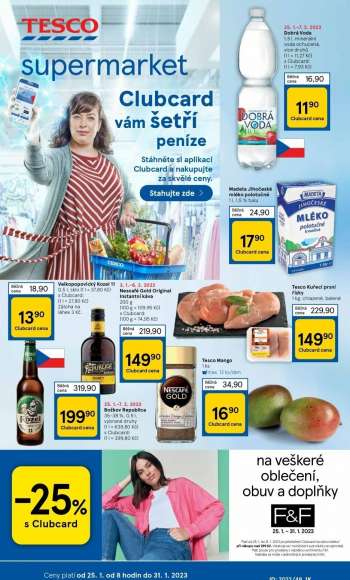 Leták TESCO supermarket - 25.1.2023 - 31.1.2023.