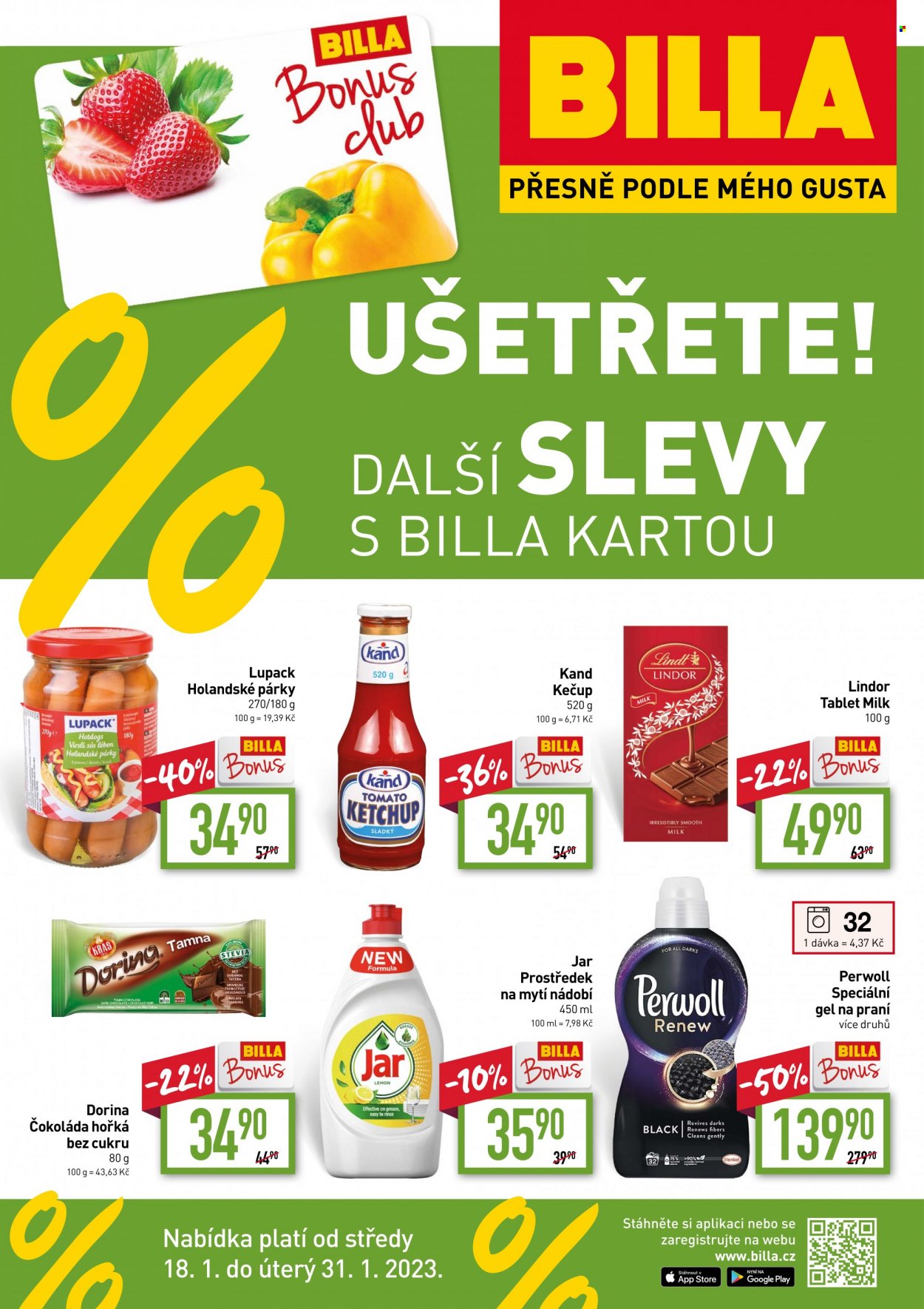 Leták BILLA - 18.1.2023 - 31.1.2023. Strana 1
