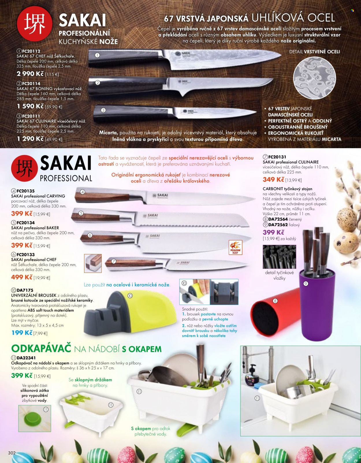 thumbnail - Leták Dedra - 20.1.2023 - 21.4.2023 - Produkty v akci - příbory, nůžky, hrnek, odkapávač na nádobí, brousek na nože. Strana 102.