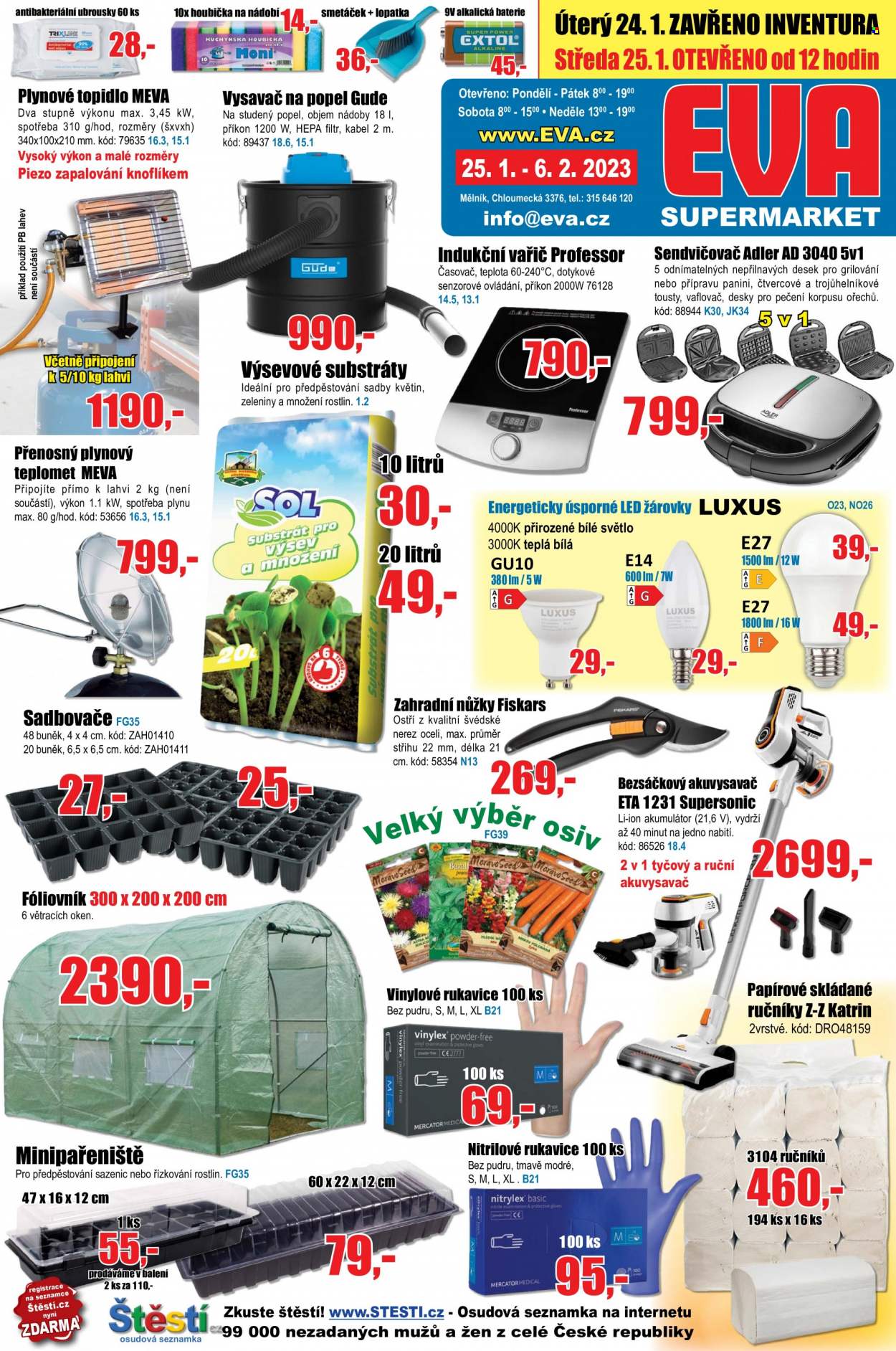 Leták EVA supermarket - 25.1.2023 - 6.2.2023. Strana 1