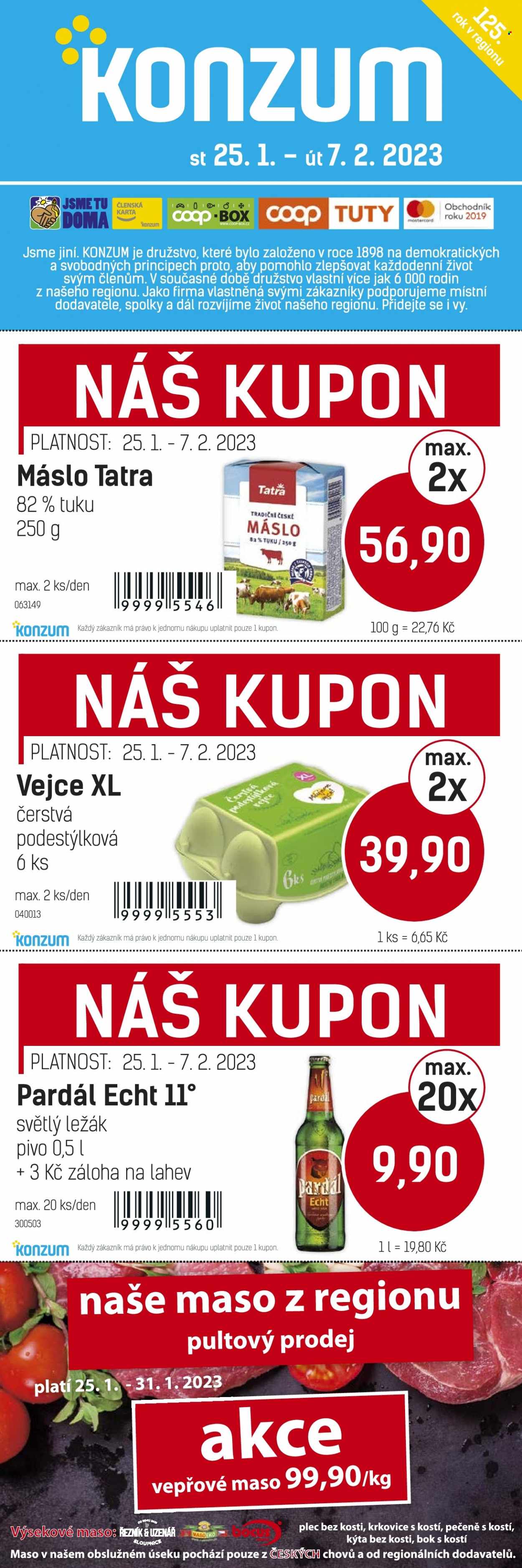 Leták Konzum - 25.1.2023 - 7.2.2023. Strana 1