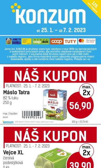 Leták Konzum - 25.1.2023 - 7.2.2023.