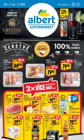 Leták Albert Supermarket - 1.2.2023 - 7.2.2023.