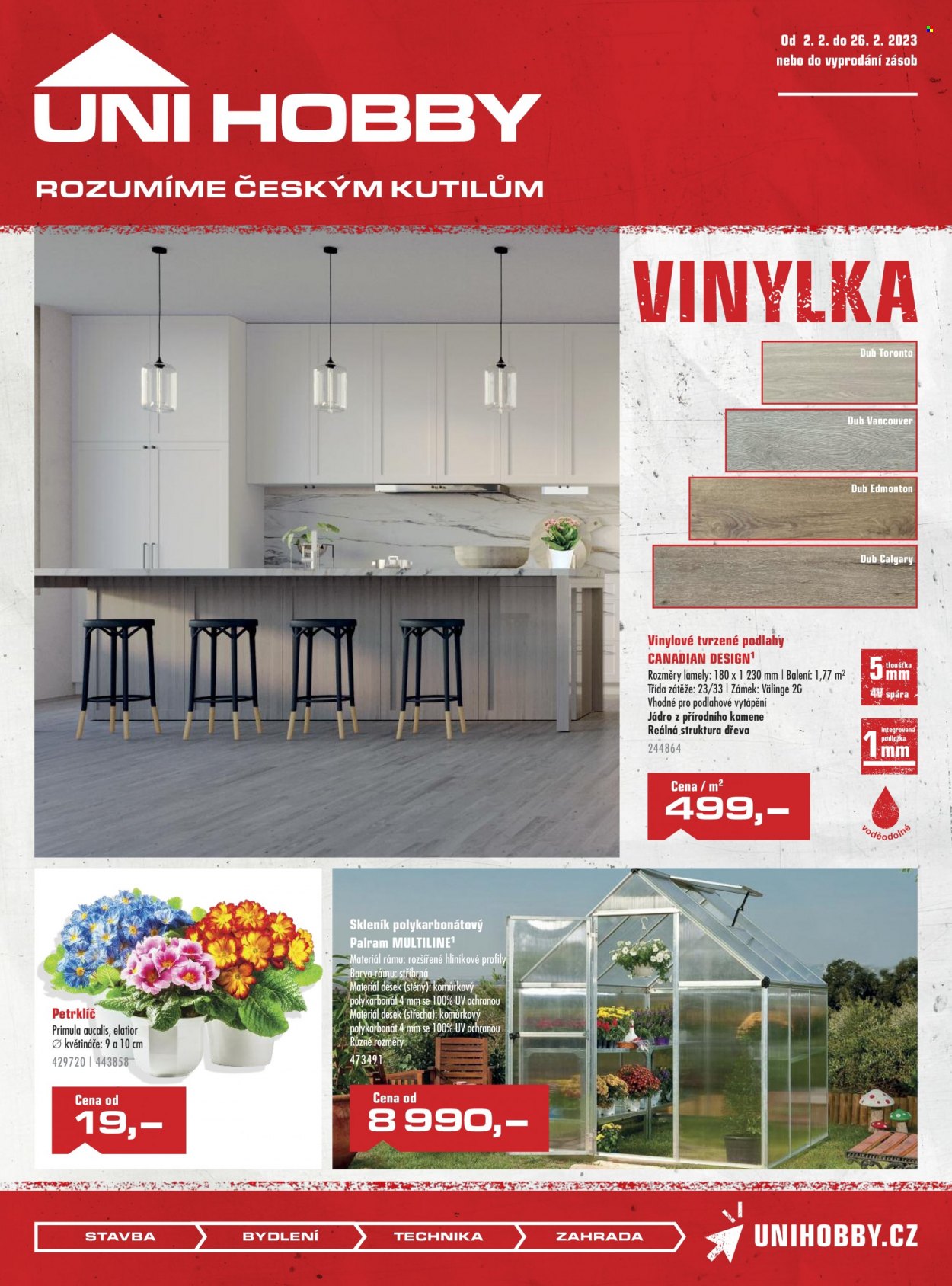 Leták UNI HOBBY - 2.2.2023 - 26.2.2023. Strana 1